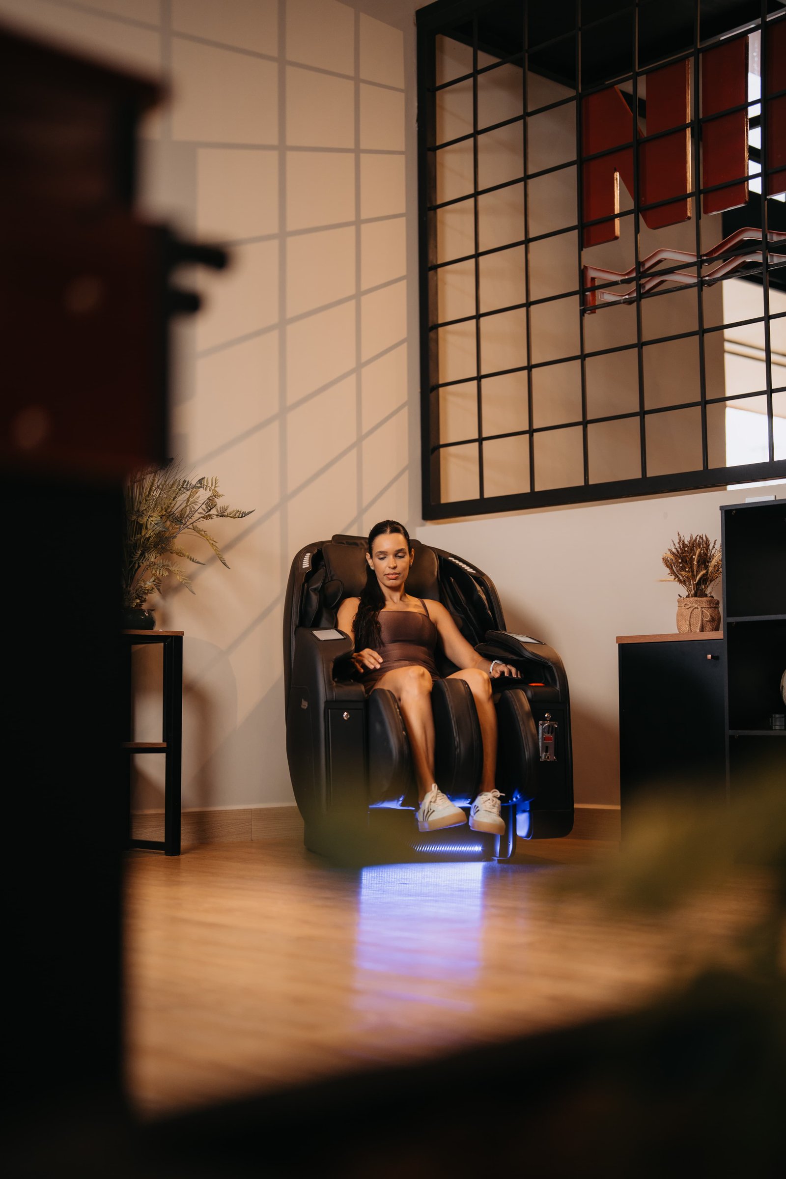 Espaço Refúgio da Monin: poltrona de massagem exclusiva para alunos Club+